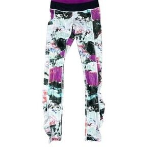 Lululemon Speed Tight III Purple Pigment Wave Printed Athletic Leggings‎ Size 4